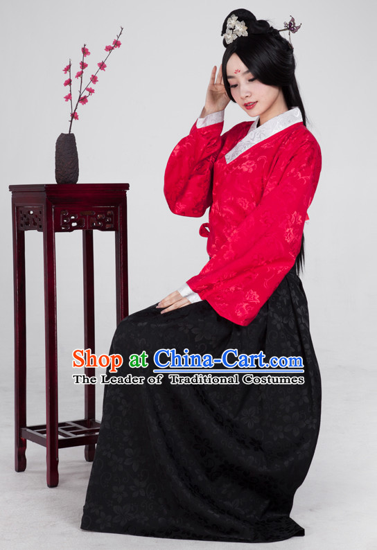 Chinese Ming Dynasty Traditional Suits Complete Set for Women Girls Adults