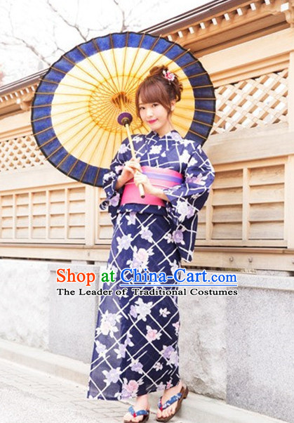 Japanese Traditional Kimono Clothing Complete Set for Women Girls Adults
