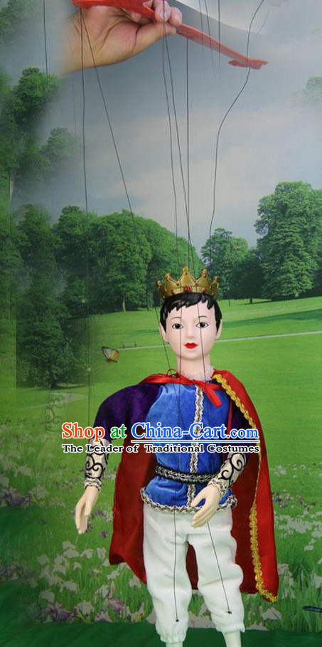 Top Traditional Chinese Ancient Handmade Handsome Prince Hand Marionette Puppet Hand Puppets