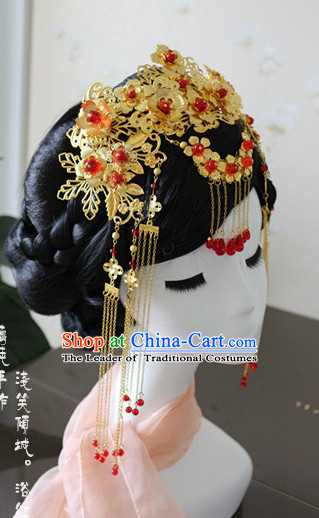 Ancient Chinese Empress Princess Queen Crown Coronet Headpieces Headdress Hair Accessories Set