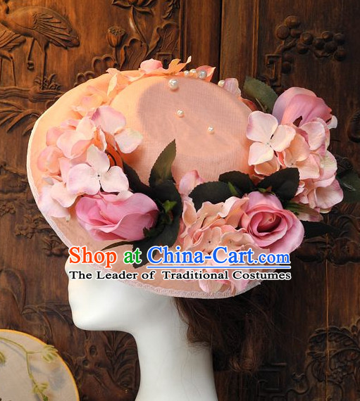 Handmade Flower Decorations Hat for Ladies