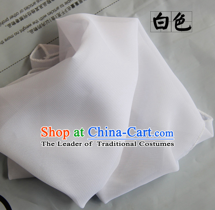 White Chinese Classcial Dancing Props Handkerchief
