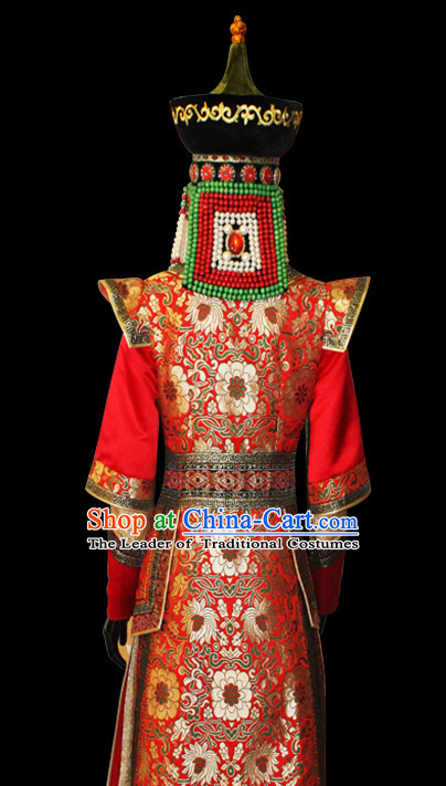 Genghis Khan Mongolian People Yuan Dynasty Mongolians Clothing Clothes Garment Complete Set