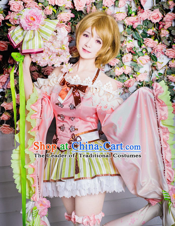 Chinese Cute Cosplay Costumes and Headdress Complete Set for Women