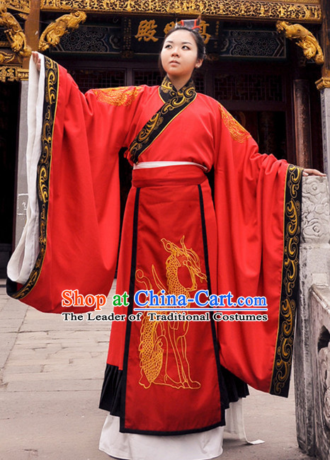 Ancient Chinese Clothing Dress Garment and Hair Accessories Complete Set for Men