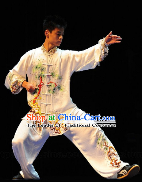 Top Kung Fu Competition Championship Uniforms Pants Suit Taekwondo Apparel Karate Suits Attire Robe Championship Costumes for Men Women Children