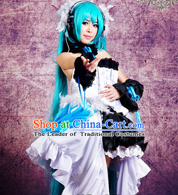 Custom Made VOCALOID TYPE2020 Cosplay Costumes and Headwear Complete Set for Women or Girls