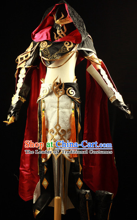 Made to Order Chinese Ancient Style Superhero Cosplay Costumes and Headdress Complete Set for Women or Men