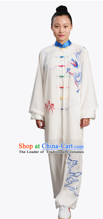 Top Chinese Traditional  Tai Chi Kung Fu Competition Championship Clothing Three Pieces Suits Uniforms