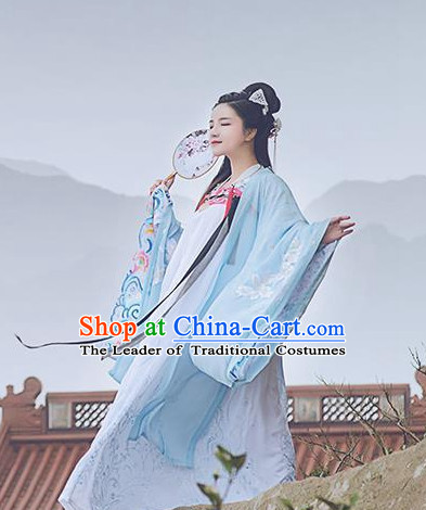 Traditional Chinese Han Dynasty Lady Dress Chinese Hanfu Clothing Cloth China Attire Oriental Dresses Complete Set for Women