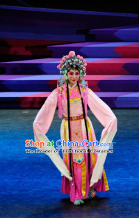 Chinese Classical Opera Dance Costume Folk Dancing Costumes Traditional Chinese Dance Costumes Asian Dancewear Complete Set for Women Girls