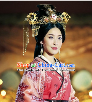 China Ancient Dynasty Imperial Royal Quene Crown Empress Hairpins Hair Accessories Hairstyle Chinese Oriental Hairstyles Headpieces Hat