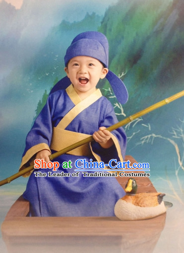Traditional Chinese Women Clothes Classical Dress Complete Set for Kids