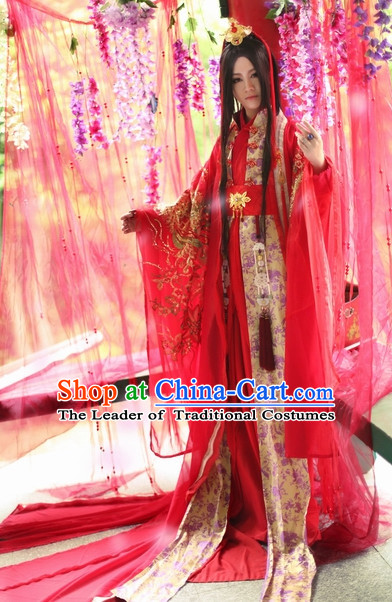 Top Chinese Bridegroom Wedding Dress Hanfu Clothing Theater and Reenactment Costumes Complete Set