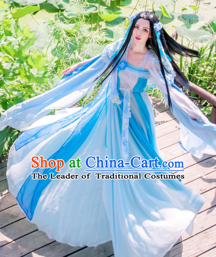 Chinese Hanfu Hakama Traditional Fairy Dress Quju Supreme Chinese Costume Ancient Chinese Costume Complete Set