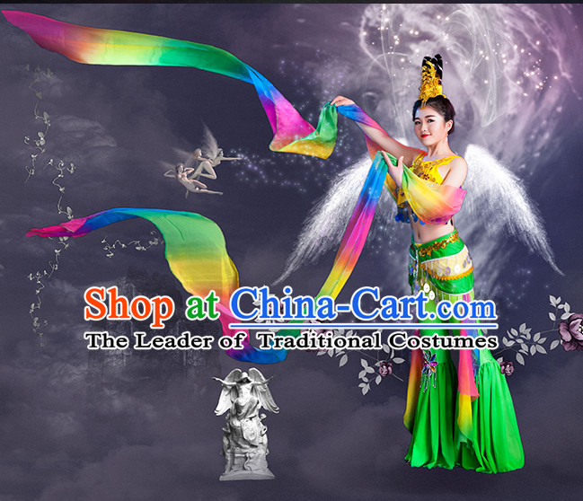 Dance dress chinese fan Dance costume ribbon Dance costume folk Dance tao yao silk Dance