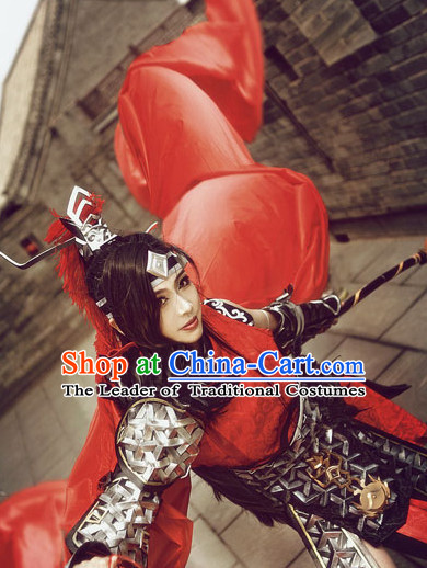 Special Ancient Chinese Heroine Armor Costumes Body Costume Dresses Complete Set
