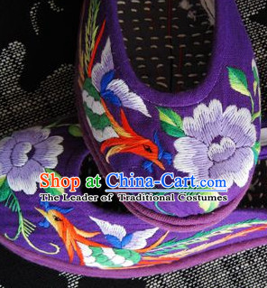 Chinese Handmade Embroidered Shoes Wedding Shoes Kung Fu Wushu Shoes Womens Shoes Opera Shoes Hanfu Shoes Dance Shoes