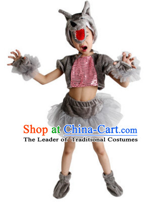 Stage Performance Wolf Dance Costumes Complete Set for Kids or Adults