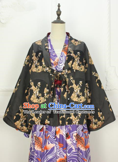Traditional Japanese Restoring Ancient Kimono Costume Haori Smock