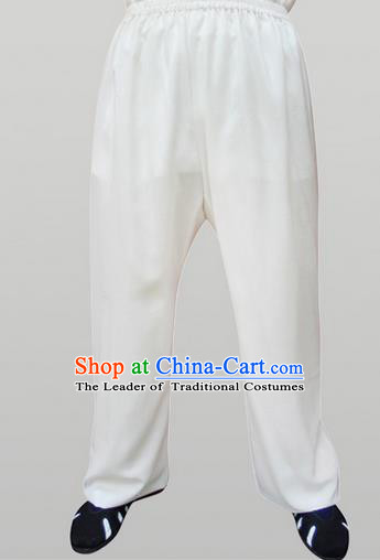 Traditional Chinese Wudang Uniform Taoist Linen Pants Wu Gong Trousers, Chinese Tang Suit Wushu Clothing Tai Chi Bloomers for Men