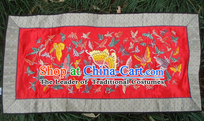Traditional Chinese Miao Nationality Classic Hand Made Embroidery Flake-One Hundred of Butterflies