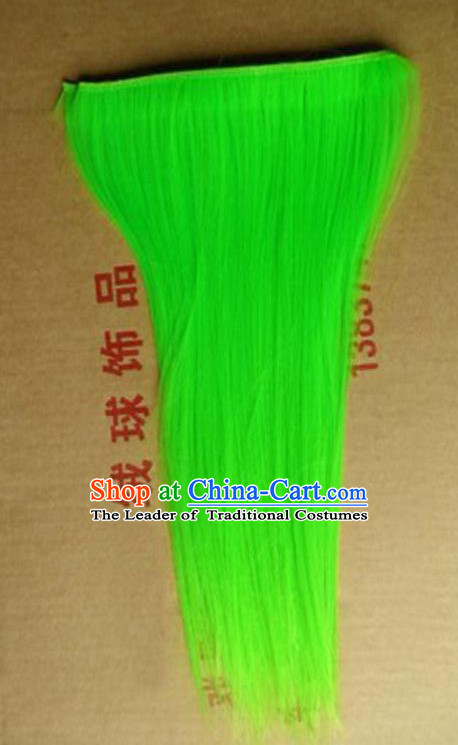 Lion Dance Accessory Dragon Dance Falsie Artificial Whiskers for Peking Opera Green