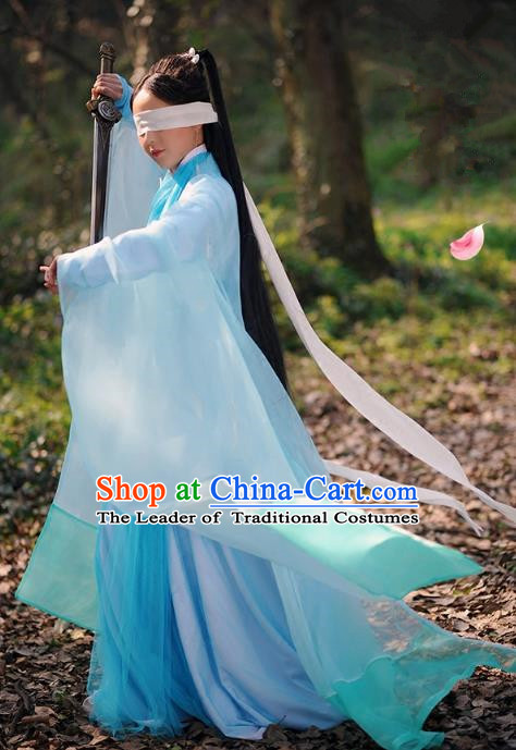 Traditional Chinese Fairy Palace Lady Embroidered Costume, Ancient China Ten great III of peach blossom Princess Green Dress Clothing