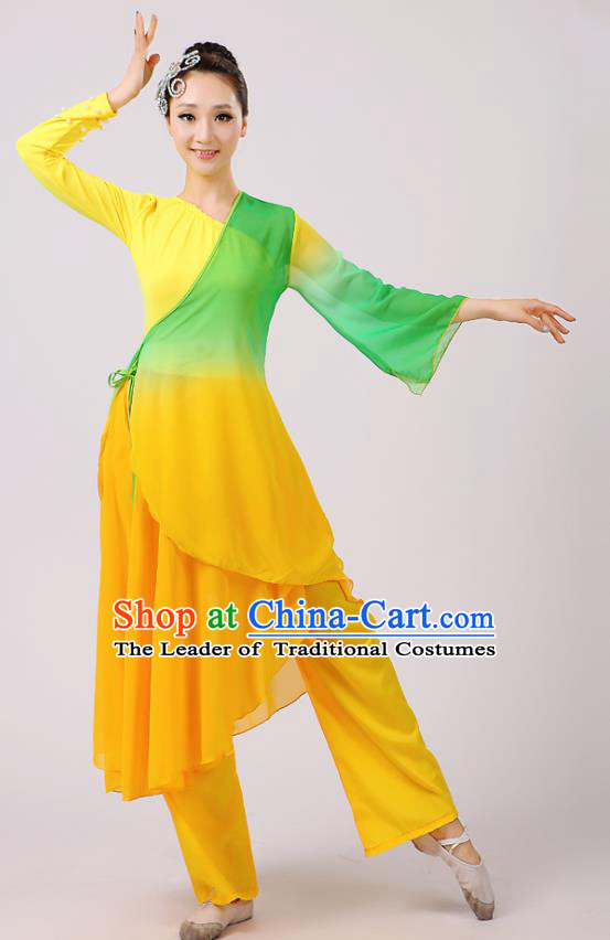 Traditional Chinese Yangge Dance Costume, Folk Fan Dance Green Uniform Classical Dance Clothing for Women