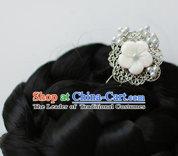 Traditional Korean National Hair Accessories Wedding Princess Flower Hairpins, Asian Korean Fashion Hanbok Hair Claw Headwear for Girls