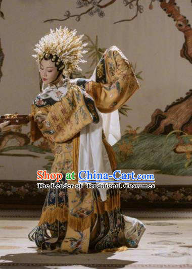 Story of Yanxi Palace Traditional Ancient Chinese Peking Opera Imperial Concubine Costume, Chinese Beijing Opera Diva Embroidered Clothing for Women