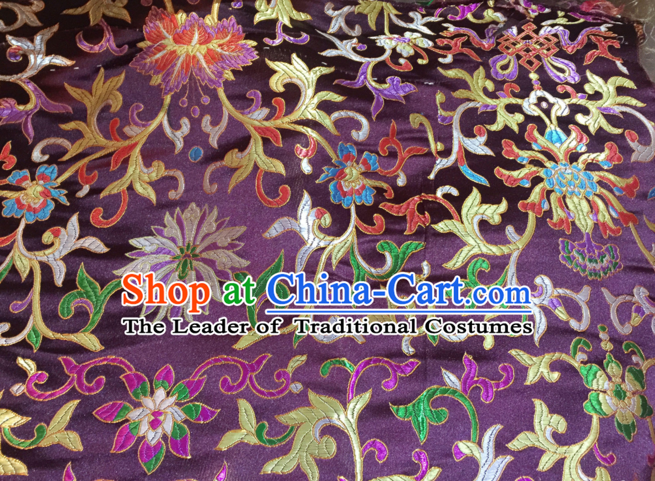 Purple Color Chinese Traditional Pattern Design Brocade Fabric Silk Fabric Chinese Fabric Asian Material