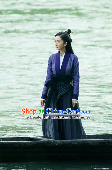 Traditional Chinese Ancinet Chivalrous Swordswomen Costume for Women