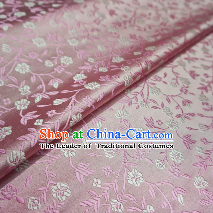 Chinese Traditional Royal Court Fu Character Pattern Pink Brocade Xiuhe Suit Fabric Ancient Costume Tang Suit Cheongsam Hanfu Material