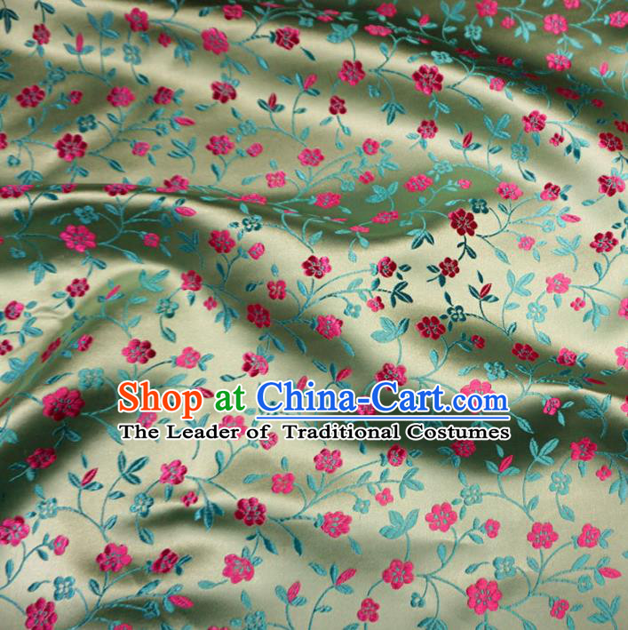 Chinese Traditional Royal Palace Pattern Design Green Brocade Fabric Ancient Costume Tang Suit Cheongsam Hanfu Material