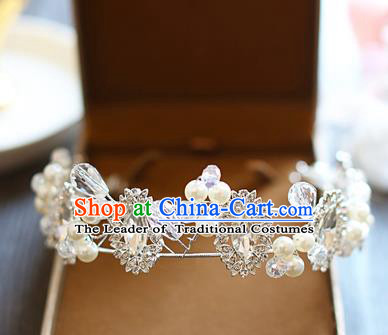Chinese Traditional Bride Hair Jewelry Accessories Baroque Princess Wedding Crystal Royal Crown for Women