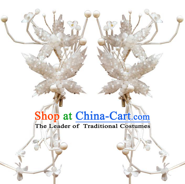 Chinese Traditional Bride Hair Jewelry Accessories Wedding Baroque Retro Butterfly Hair Stick for Women