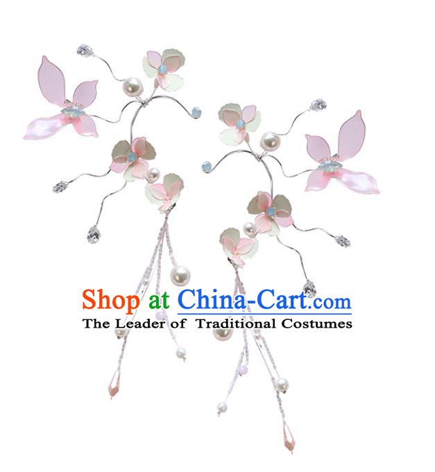 Chinese Traditional Bride Hair Jewelry Accessories Wedding Baroque Retro Flowers Hair Stick for Women