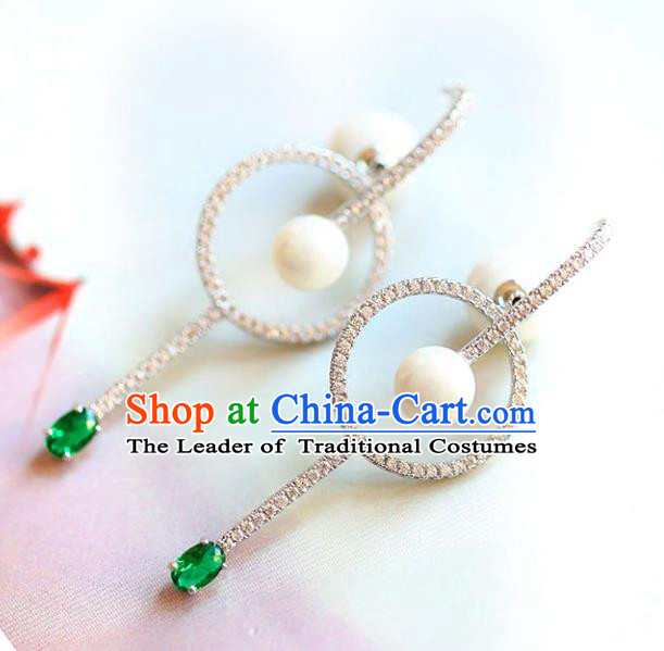 Chinese Traditional Bride Jewelry Accessories Pearls Earrings Wedding Eardrop for Women