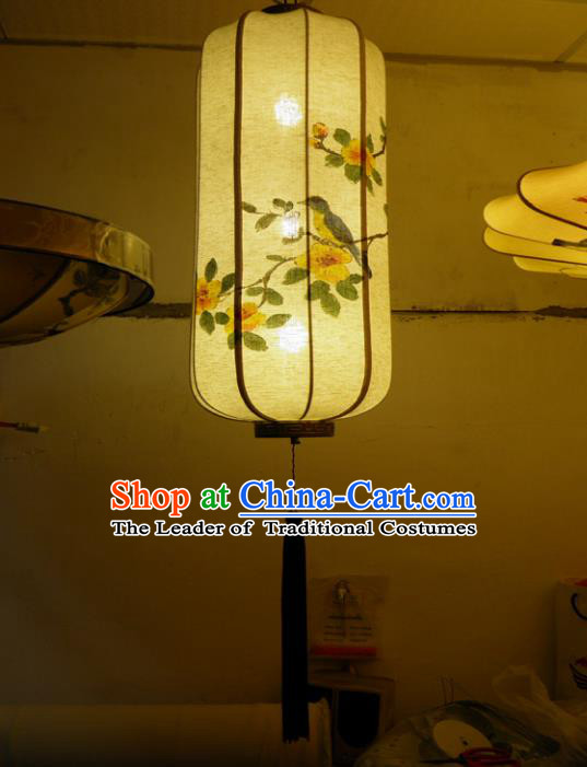 Traditional Chinese Handmade Painting Silk Palace Lantern China Ceiling Palace Lamp