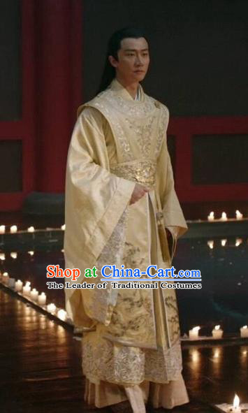 Traditional Chinese Tang Dynasty Palace Prince Costume, China Ancient Nobility Childe Embroidered Clothing for Men