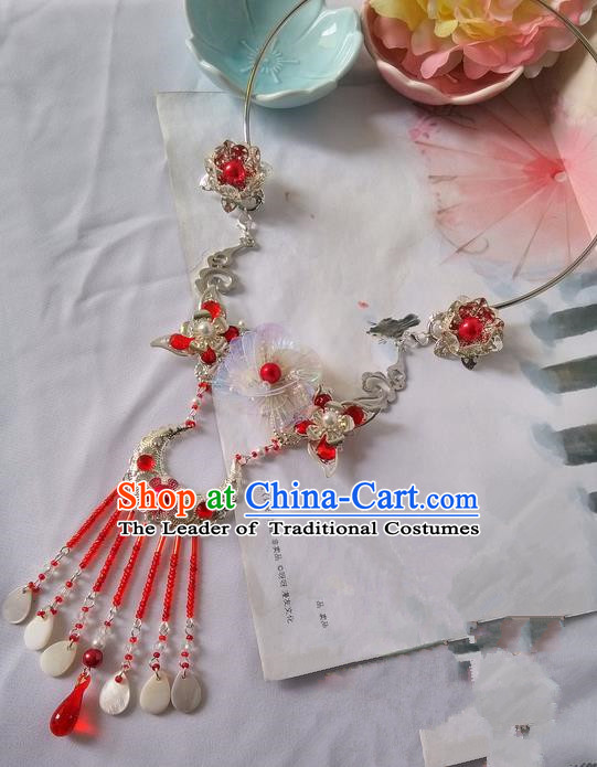 Traditional Handmade Chinese Ancient Princess Classical Accessories Jewellery Necklace for Women