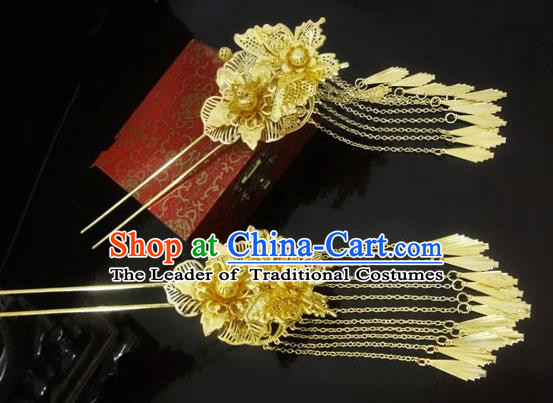 Traditional Handmade Chinese Ancient Classical Hair Accessories Barrettes Hairpin, Imperial Emperess Hair Jewellery, Hair Fascinators Hairpins for Women