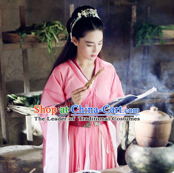 Traditional Ancient Chinese Female Costume, Chinese Tang Dynasty Swordswoman Dress, Cosplay Chinese Swordsman Clothing for Women