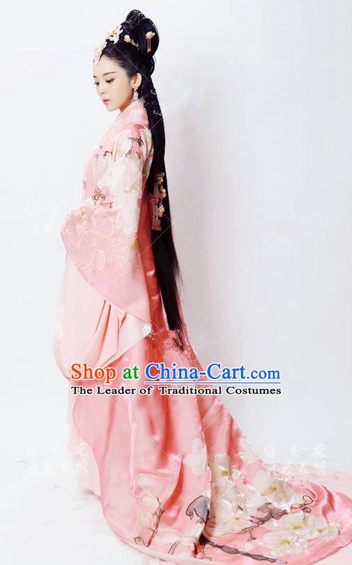 Traditional Ancient Chinese Imperial Emperess Costume, Chinese Han Dynasty Young Lady Dress, Cosplay Chinese Princess Embroidered Clothing Hanfu Costume for Women