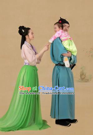 Traditional Ancient Chinese Family Costume Complete Set, Chinese Han Dynasty Parent-Child Dress, Cosplay Chinese Family Portrait Clothing Hanfu for Women for Men for Children
