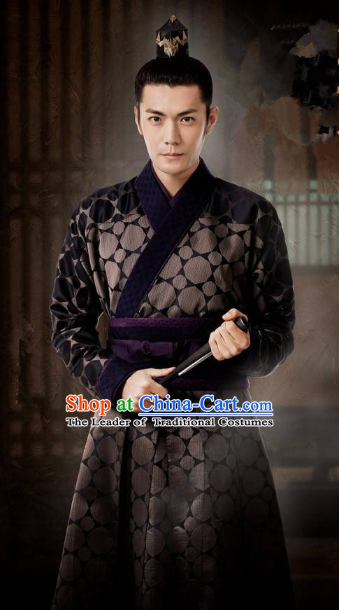 Traditional Ancient Chinese Nobility Childe Costume, Elegant Hanfu Western Wei Dynasty Prince Swordsman Clothing, Chinese Northern Dynasties Aristocratic Clothing for Men