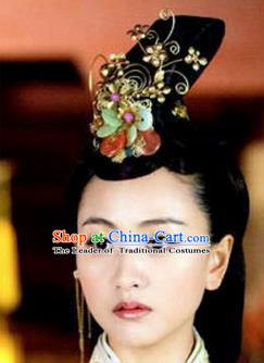 Traditional Handmade Chinese Ancient Classical Hair Accessories, Han Dynasty Barrettes Imperial Empress Phoenix Coronet, Xiuhe Suit Hanfu Hair Sticks Hair Jewellery, Hair Fascinators Hairpins for Women