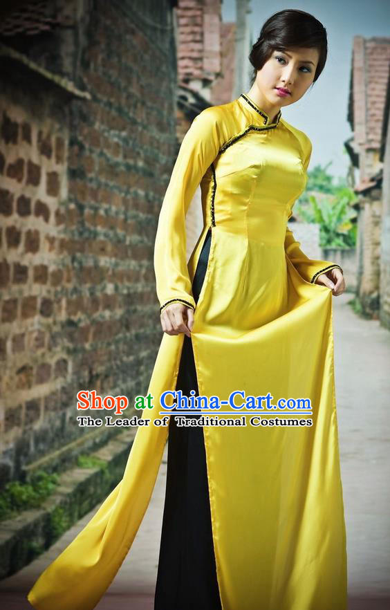 Top Grade Asian Vietnamese Traditional Dress, Vietnam Bride Ao Dai Dress, Vietnam Princess Dress Cheongsam Clothing for Women