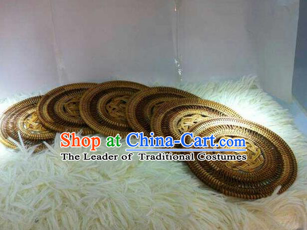 Top Asian Vietnamese Traditional Rattan Plaited Articles, Vietnam Handicraft Teacup Mat